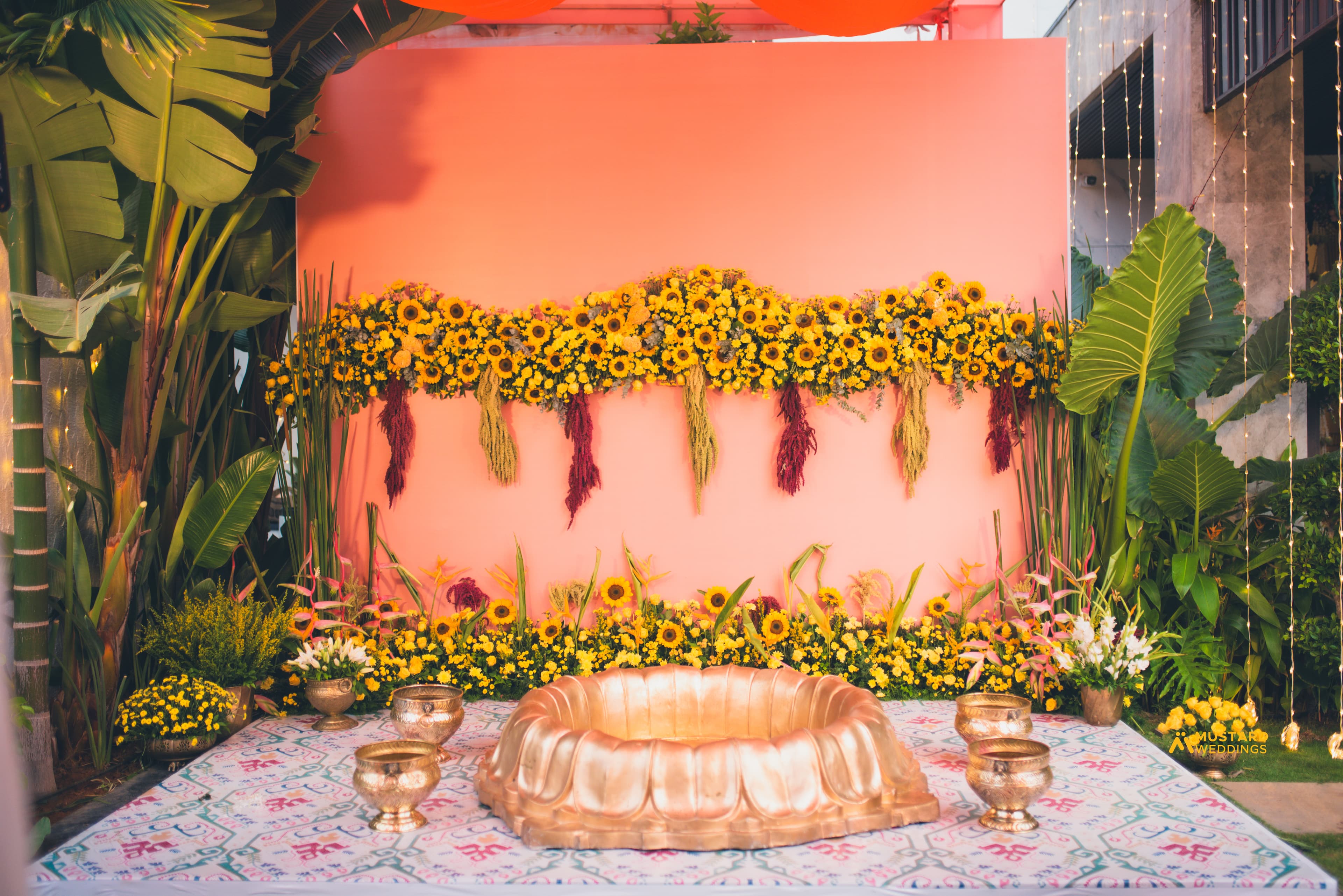 Flower cart with pastel favour cones